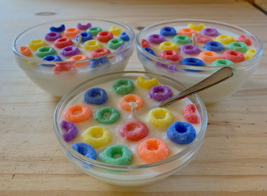 Cereal Bowl Candle - Fruit Loop Scent
