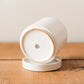 White Ceramic Pot & Saucer