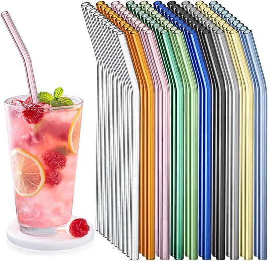 Glass Straws Curved