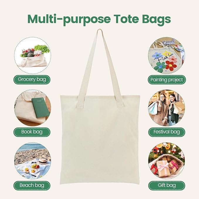 Reusable Canvas Tote Bag