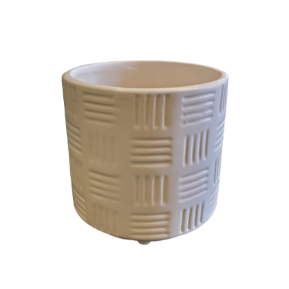 Small White Ceramic Pot