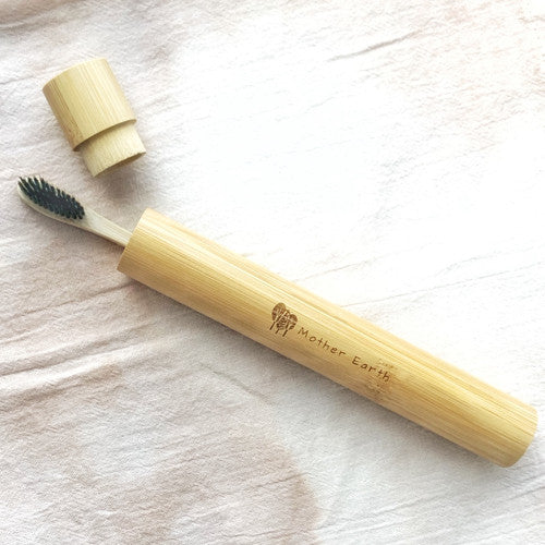 Bamboo Toothbrush Travel Case