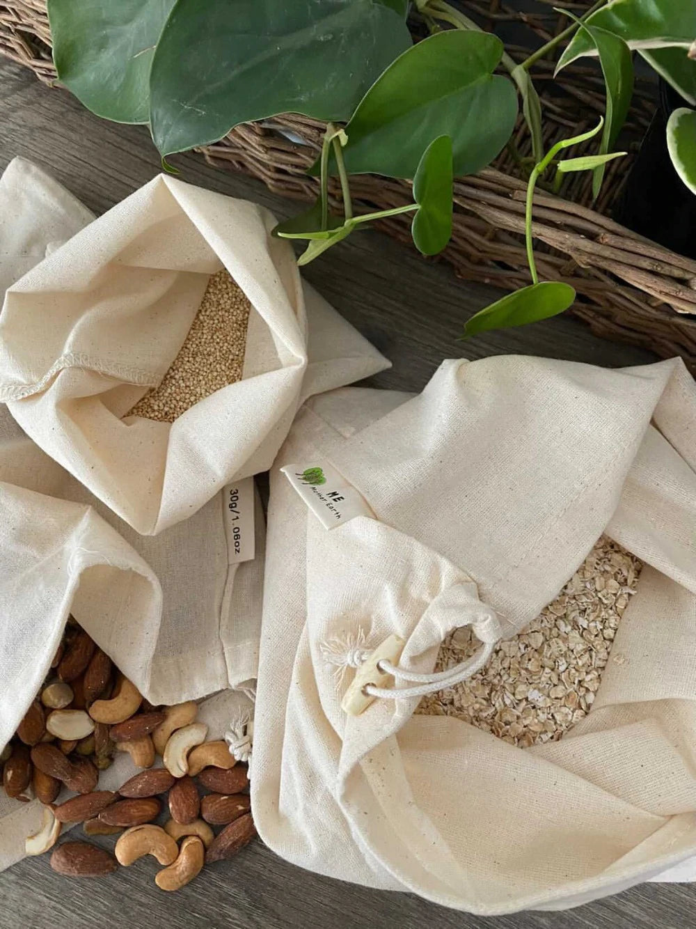 Cotton Muslin Bulk Bags - 3 Pack – Uvida Shop: Boston's first Zero Waste  Store