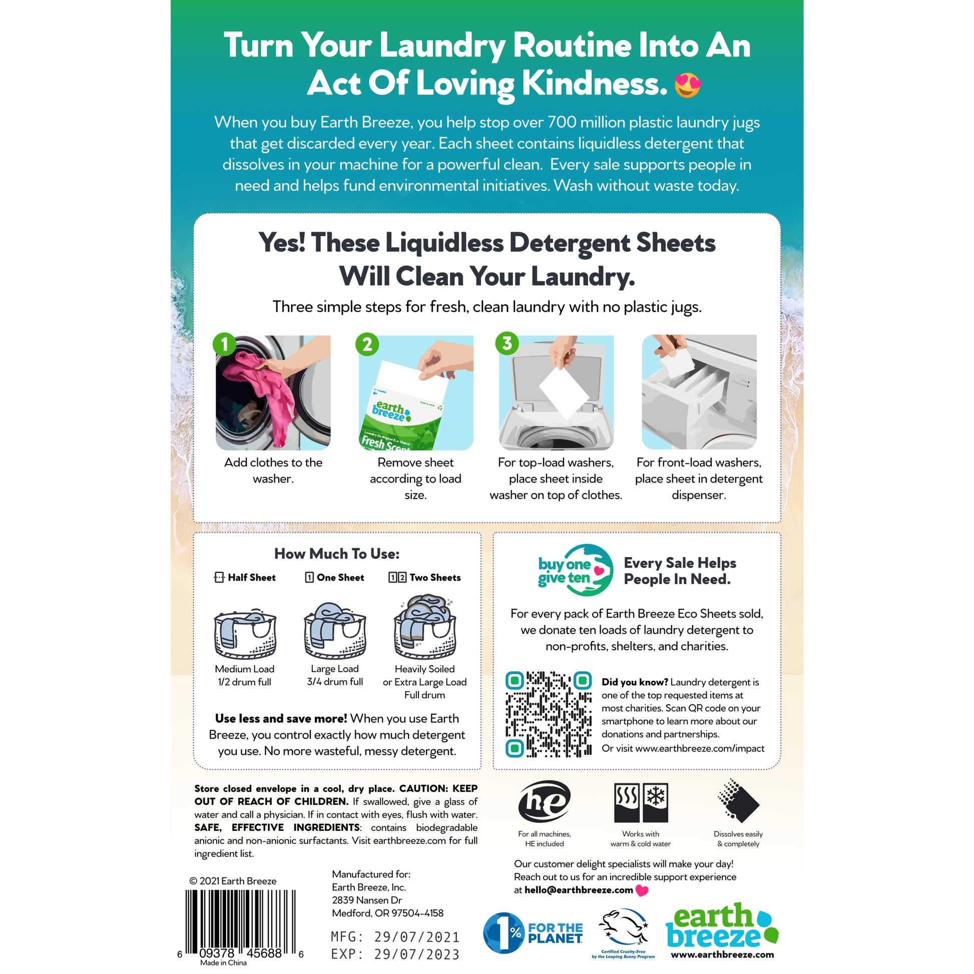 Laundry Detergent Zero-Waste Eco Sheets (Fragrance Free) – Uvida
