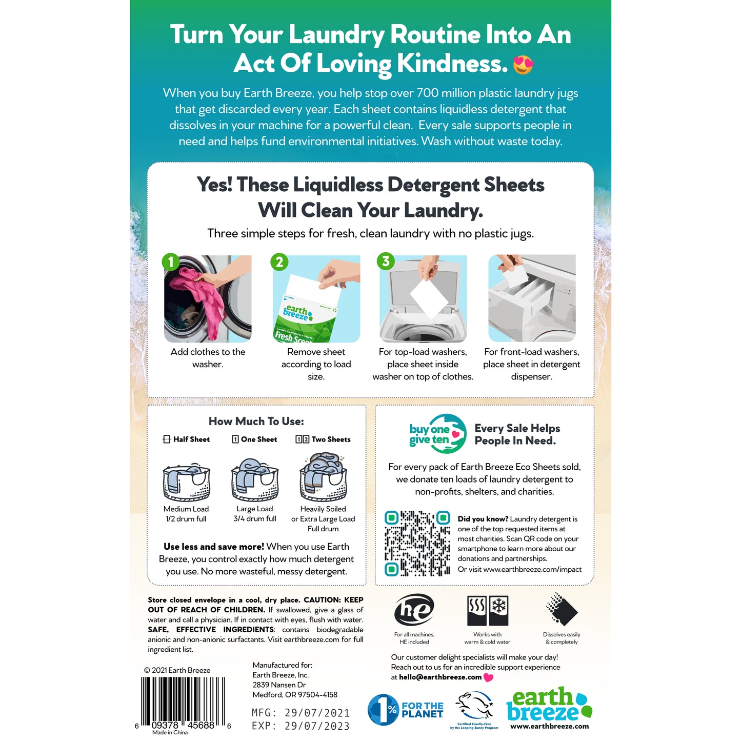 Laundry Detergent Sheets Fresh Linen