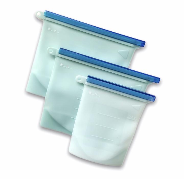 Silicone Food Storage Bags- 3 Pack