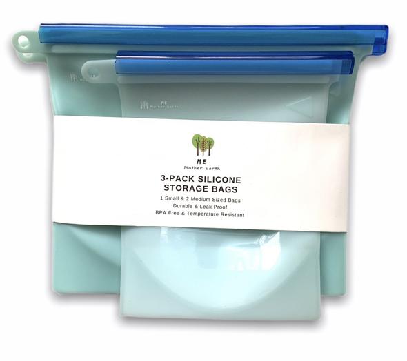 Silicone Food Storage Bags- 3 Pack